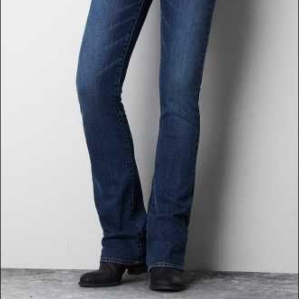 0 American Eagle Kick Boot Stretch Dark Wash Jeans